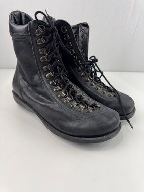 Dollhouse Black Lace-Up Casual Boots
